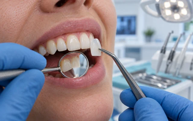 بررسی پوسته نازک لمینت سرامیکی کنار دندان‌های جلو پیش از درمان